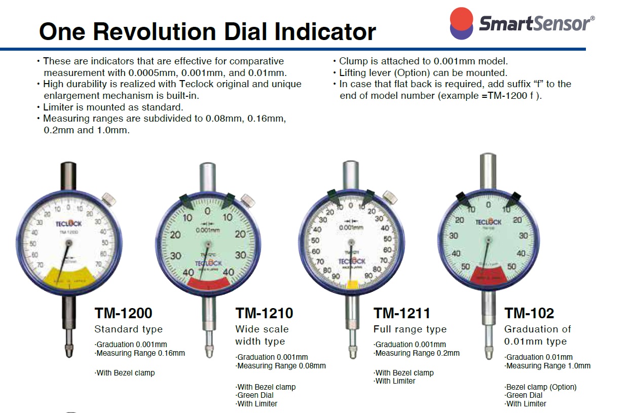 Ichiban Precision Sdn Bhd Teclock Teclock One Revolution Dial Indicators